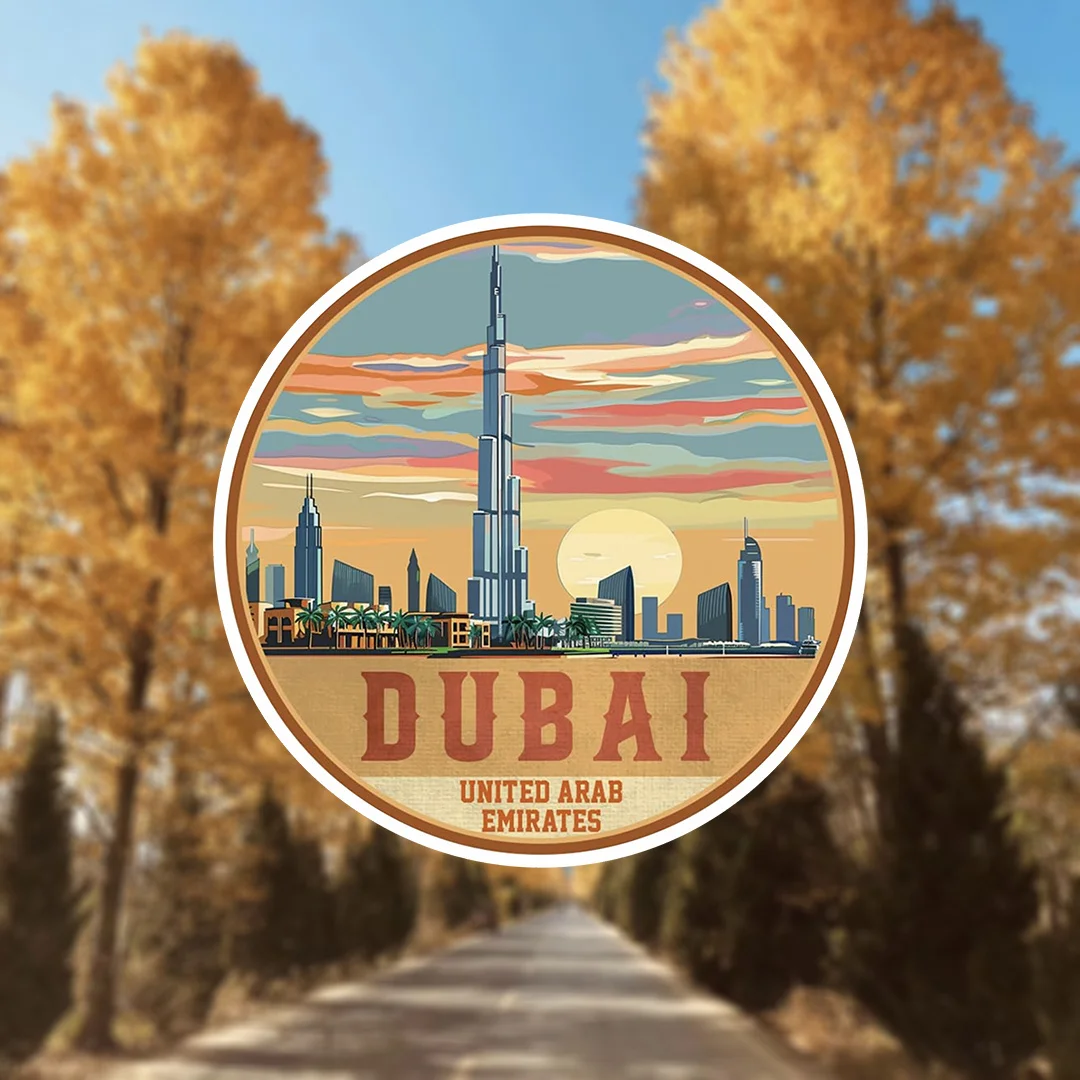 Car Accessories Dubai - 1 Adet Mat Dubai BAE Karikatür